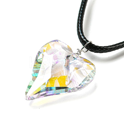 Waxed Cord Necklaces NJEW-P310-04P-1