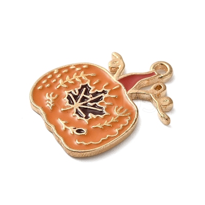 Thanksgiving Day Golden Tone Alloy Enamel Pendants ENAM-M002-02I-G-1