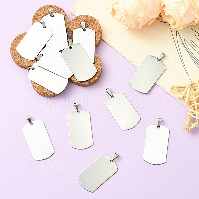 20Pcs 201 Stainless Steel Rounded Rectangle Stamping Blank Tag Pendants STAS-YW0003-22-1