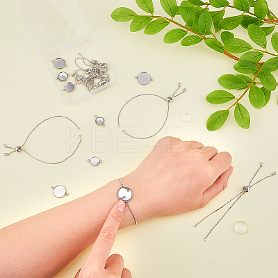 DIY Blank Dome Links Bracelet Making Kits DIY-DC0002-48-1