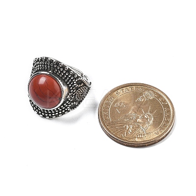 Synthetic Goldstone Adjustable Rings RJEW-I108-03AS-03-1