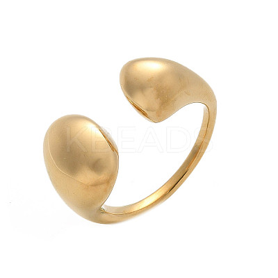304 Stainless Steel Cuff Rings for Women RJEW-A063-01C-G-1