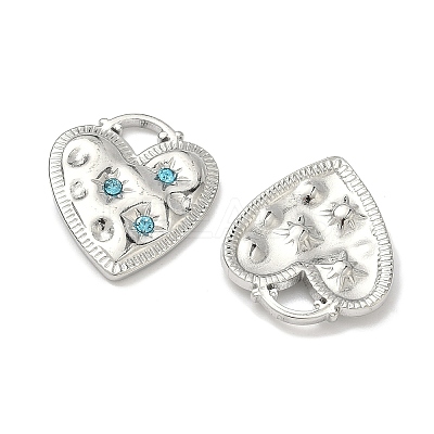 304 Stainless Steel Rhinestone Pendants STAS-L308-11P-1