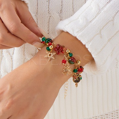 Christmas Alloy Beads Charm Bracelets FS-WGF0FCC-01-1