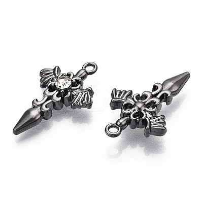 Alloy with Rhinestone Pendants X-PALLOY-N176-12B-NR-1