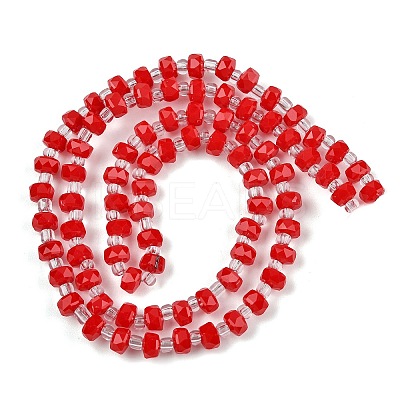 Opaque Glass Beads Strands GLAA-P076-01C-08-1