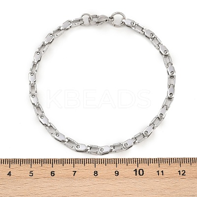 201 Stainless Steel Link Chain Bracelets for Men Women BJEW-B143-03P-1