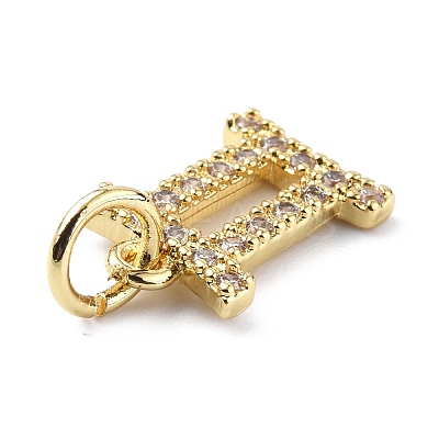 Brass Micro Pave Cubic Zirconia Charms ZIRC-F131-16G-11-1