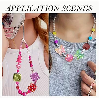 30Pcs 3 Styles UV Plating Transparent Acrylic Beads OACR-FS0002-60-1