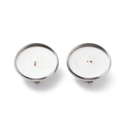 Non-Tarnish 304 Stainless Steel Brooch Base Settings FIND-D035-04B-P-1