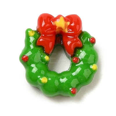 Christmas Opaque Resin Cabochons RESI-R453-01G-1