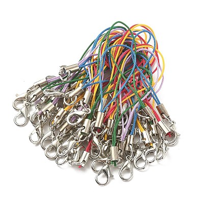 50Pcs 5 Colors Polyester Cord Mobile Straps MOBA-YW0001-03-1