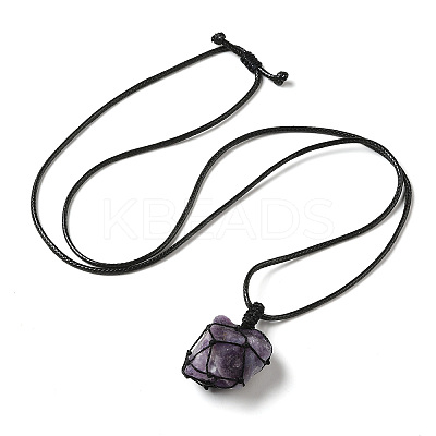 Irregular Nuggets Natural Mixed Gemstone Pendant Necklace G-H286-02-1