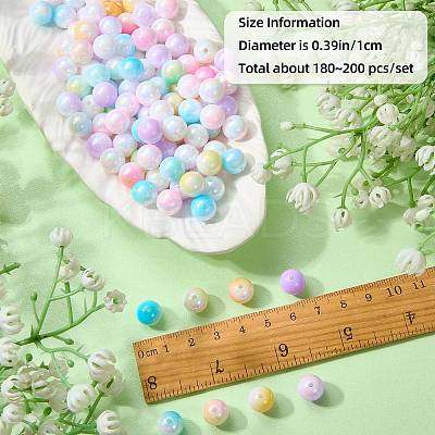 100G Opaque Acrylic Beads OACR-SZ0001-64-1