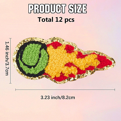 Polyester Iron on/Sew On Patches PATC-WH20005-16C-1