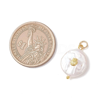Natural Keshi Pearl Pendants PALLOY-JF04960-1