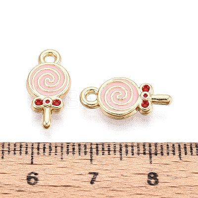 Light Gold Tone Alloy Enamel Pendants FIND-N011-17KCG-1