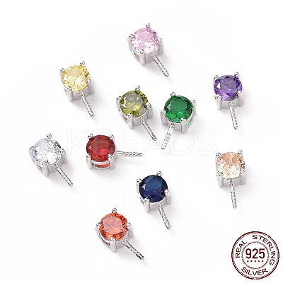 Rhodium Plated 925 Sterling Silver Peg Bails STER-D035-47P-1