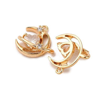 Brass Micro Pave Cubic Zirconia Pendants KK-Z112-21G-1