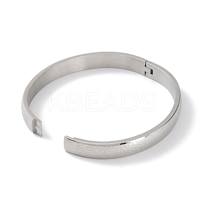 Non-Tarnish 304 Stainless Steel Textured Bangles BJEW-F464-13P-1