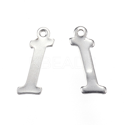 Tarnish Resistant 304 Stainless Steel Letter Charms STAS-F039-01I-P-1