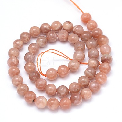 Round Natural Grade B Sunstone Beads Strands LS-G-F222-33-6mm-1