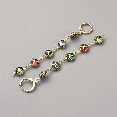 Brass Leverback Earrings EJEW-WH0004-209G-1