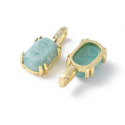 Natural Amazonite Pendants KK-F892-31G-01-1