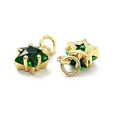 Eco-friendly Brass Micro Pave Cubic Zirconia Pendants KK-D080-44G-04-1