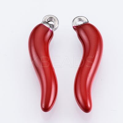 201 Stainless Steel Enamel Pendants STAS-Q231-01-1