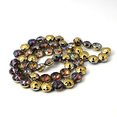 Electorplated Glass Beads EGLA-E002-2H-1