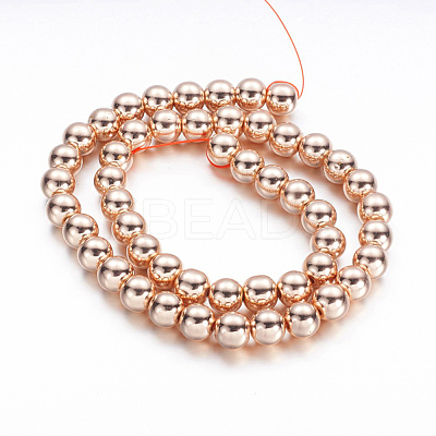 Electroplate Non-magnetic Synthetic Hematite Beads Strands G-A170-04B-RRG-1