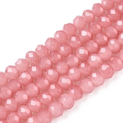 Baking Paint Imitation Jade Glass Bead Strands DGLA-A034-J4MM-A31-1