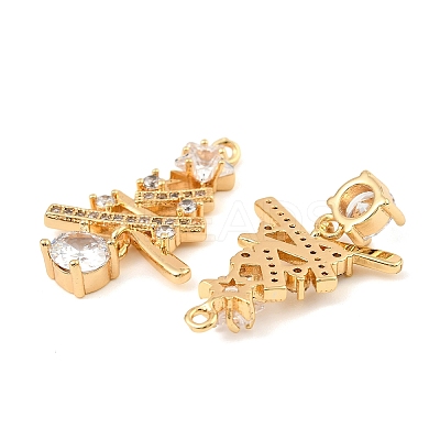 Brass Micro Pave Cubic Zirconia Pendants KK-C155-18G-01-1