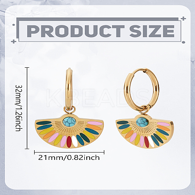 1 Pair Stainless Steel Hoop Earrings EJEW-LP0003-73-1