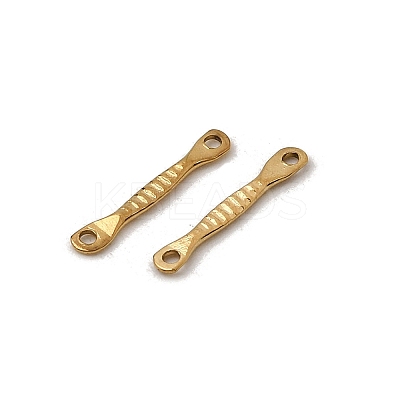 304 Stainless Steel Textured Bar Links Connector Charms STAS-A134-01B-G-1