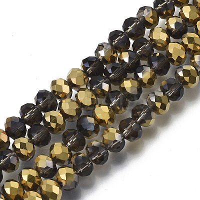 Electroplate Transparent Glass Beads Strands LS-EGLA-A034-T4mm-O22-1