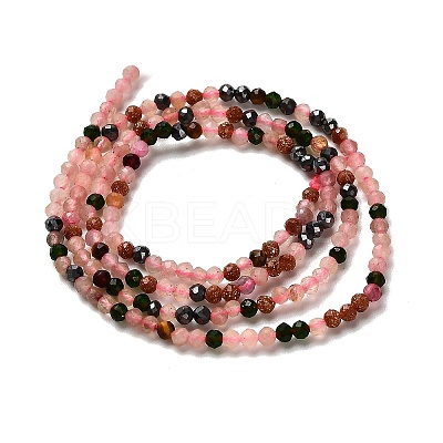 Natural & Synthetic Mixed Gemstone Beads Strands G-RM2025-A16-2mm-C-1