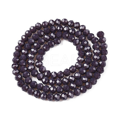 Opaque Solid Color Imitation Jade Glass Beads Strands LS-EGLA-A044-P4mm-D11-1