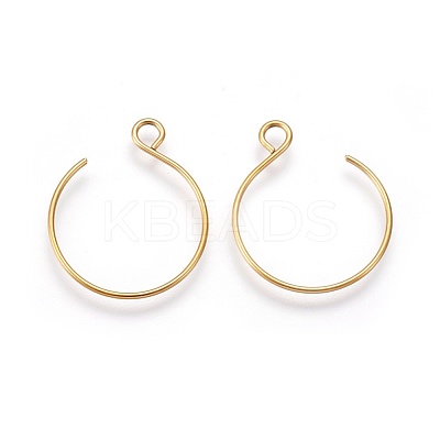 Ion Plating(IP) 304 Stainless Steel Earring Hooks STAS-O119-10G-A-1