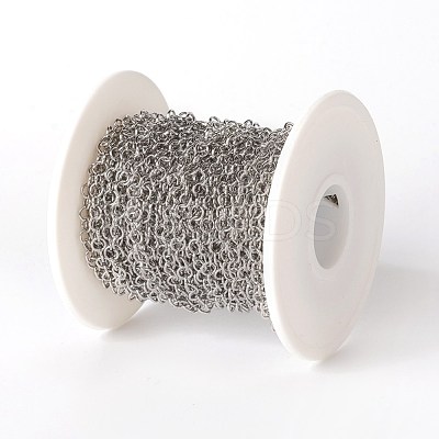 Tarnish Resistant 304 Stainless Steel Rolo Chains CHS-E016-02G-P-1