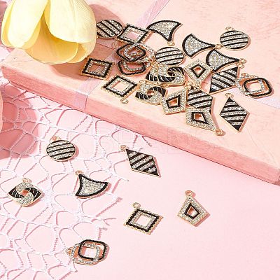 28Pcs 7 Styles Alloy Enamel Pendants FIND-FS0003-23-1