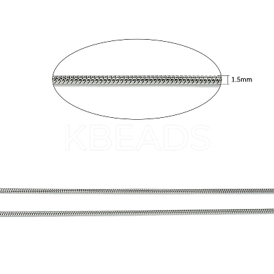 Tarnish Resistant 304 Stainless Steel Round Snake Chains CHS-K007-06C-1