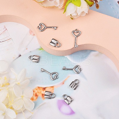 10Pcs 2 Styles 304 Stainless Steel Pendants STAS-SZ0001-34P-1