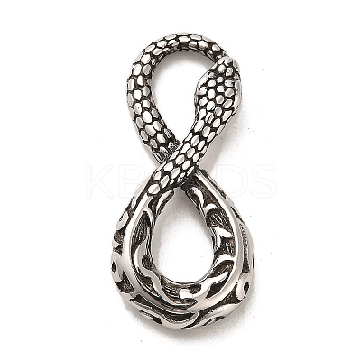 Tibetan Style 304 Stainless Steel Pendants STAS-M334-18AS-1