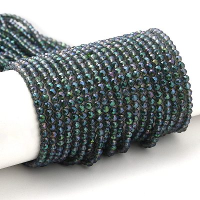 Electroplate Transparent Glass Beads Strands LS-GLAA-H021-01B-FR01-1