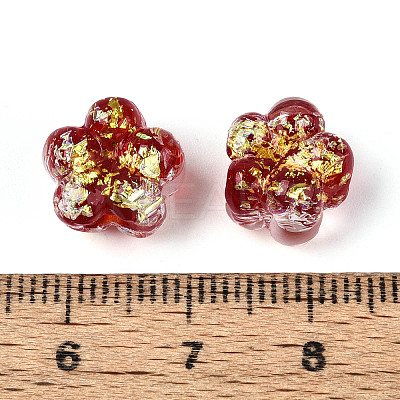Handmade Foil Lampwork Beads Strands FOIL-T008-06I-1