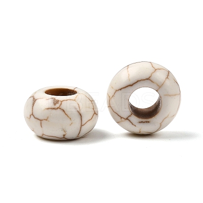 Synthetic Howlite European Beads TURQ-S283-34B-1