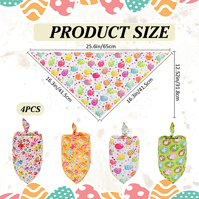 4Pcs 4 Styles Triangle Polyester Pet Handkerchi AJEW-CP0006-08A-03-1