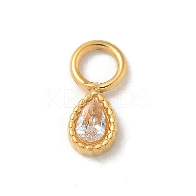 Ion Plating(IP) 304 Stainless Steel with Rhinestone Charms STAS-G351-18G-02-1